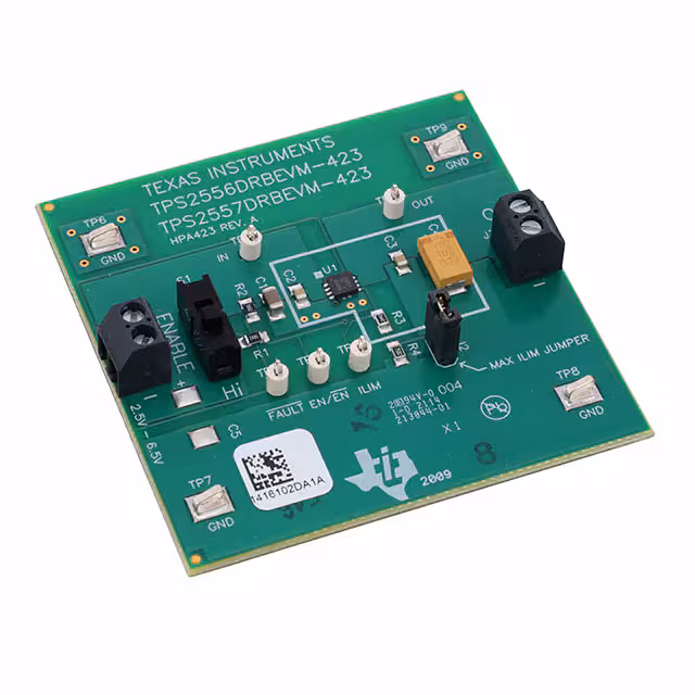 TPS2557DRBEVM-423 Texas Instruments  Cartes et kits d'évaluation et de démonstration